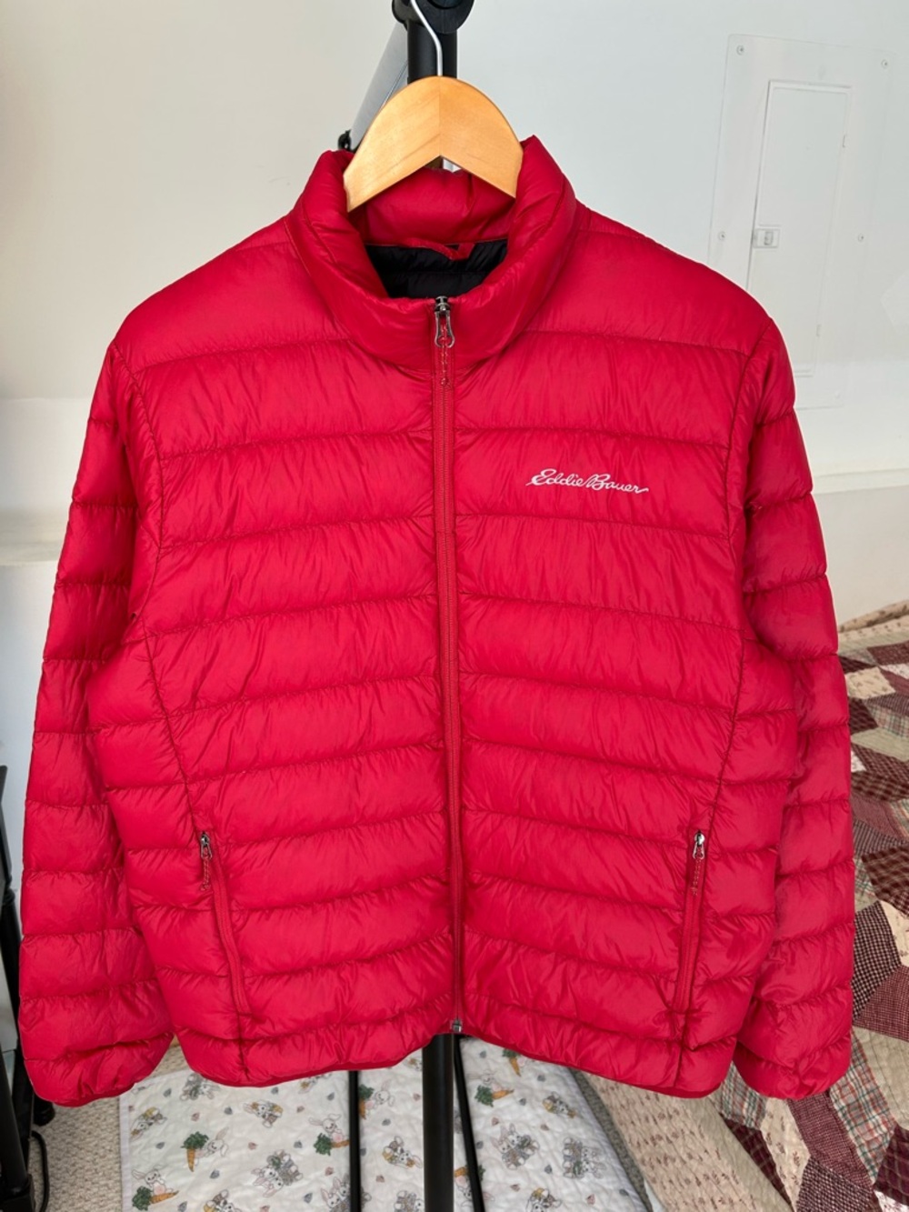Eddie Bauer 650 Down Fill Puffer Jacket Red Men’s Medium